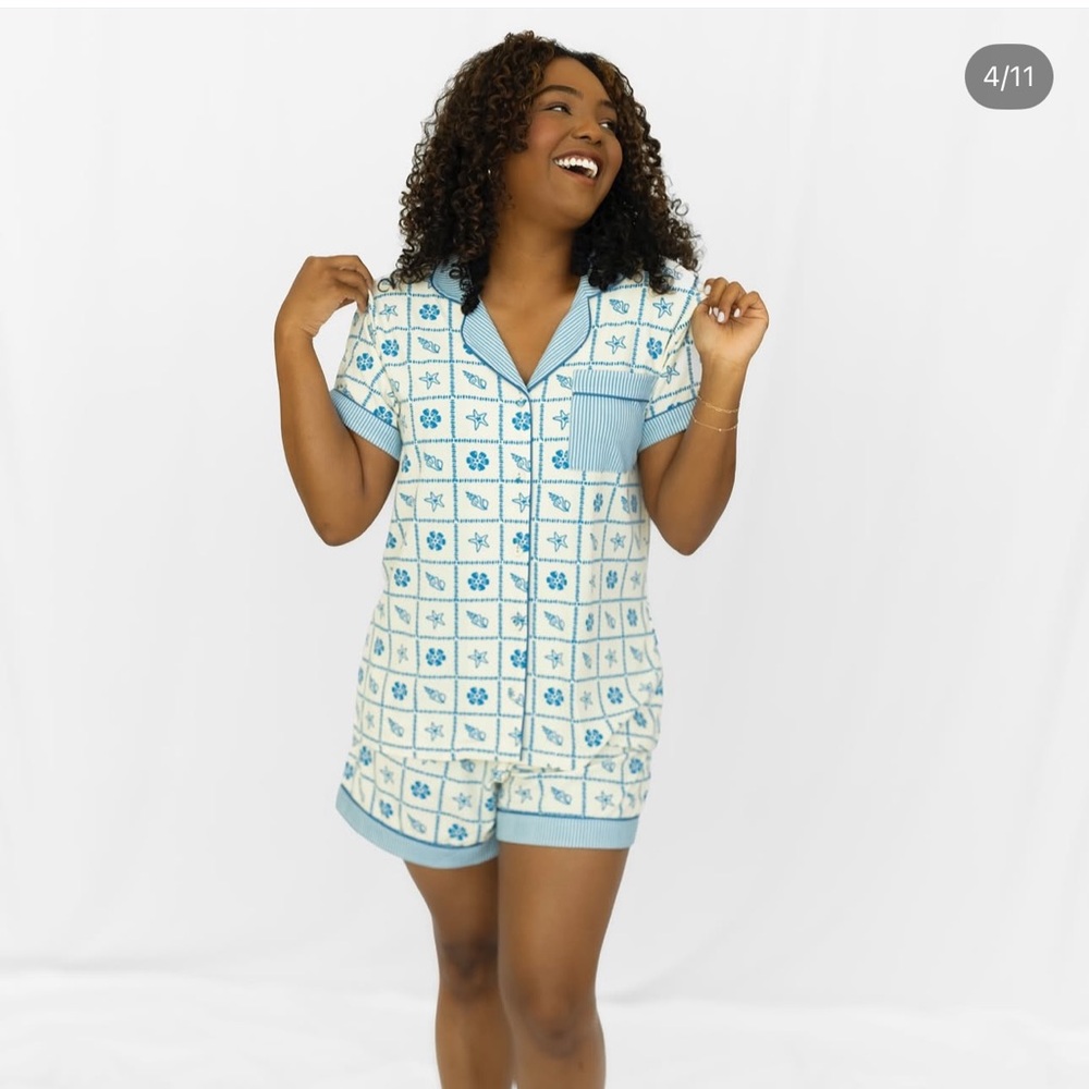 Staykation Coastal Shell Pajamas